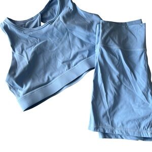 Fashion Nova Light Blue Workout Set